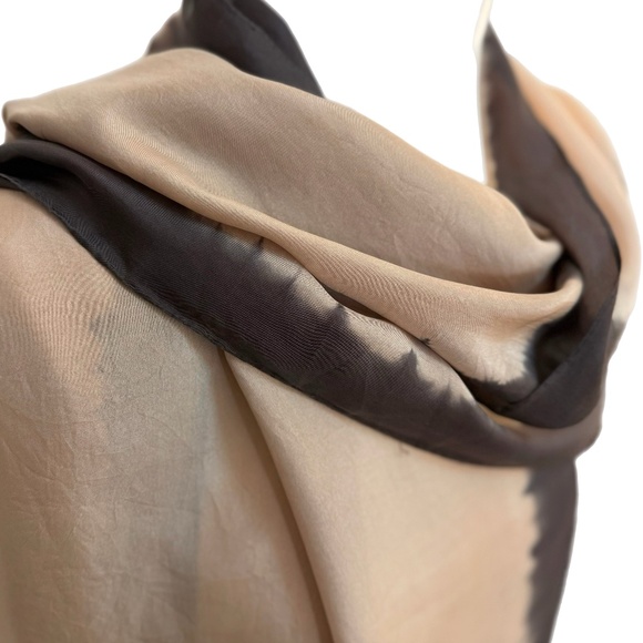 Eileen Fisher Silk Scarf 🇯🇵 – Made in Japan, Hand Rolled Edges, 17.5" x 74" - Picture 3 of 9